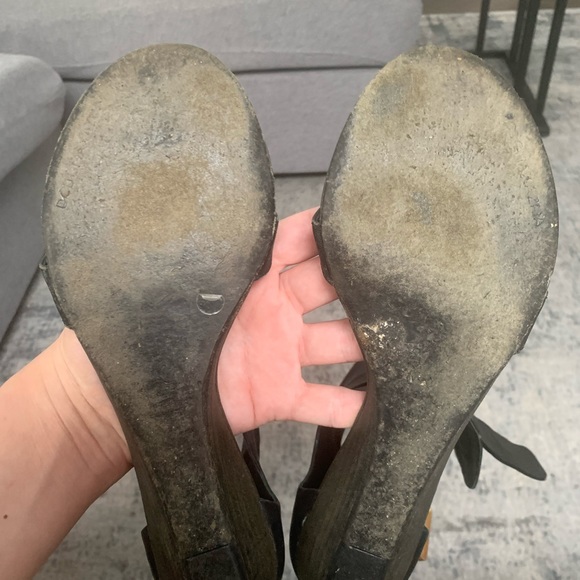 BCBGMaxAzria Wedge Sandals - Black - Size 9 1/2 - Picture 5 of 10